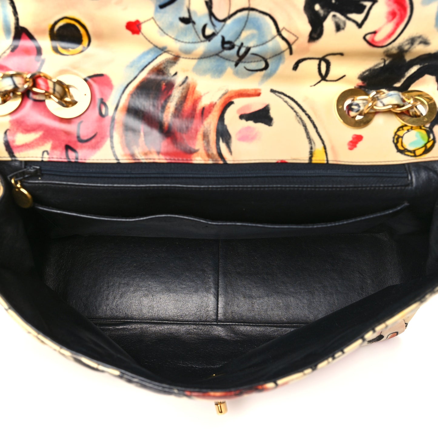 Coated Canvas Jumbo XL Hawaii Graffiti Flap Multicolor