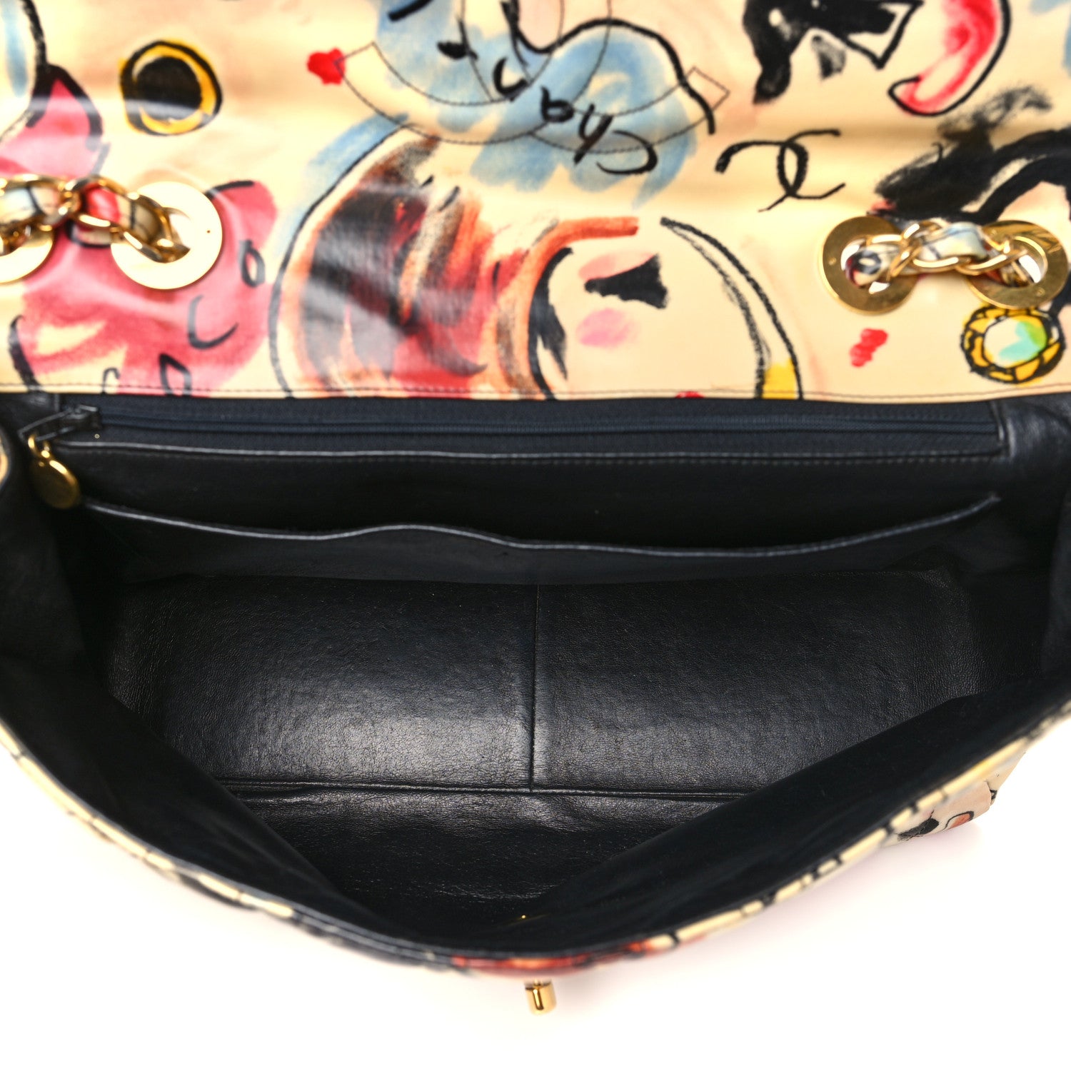 Chanel Coated Canvas Jumbo XL Hawaii Graffiti Flap Multicolor 5 of 10