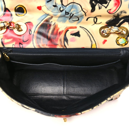 Chanel Coated Canvas Jumbo XL Hawaii Graffiti Flap Multicolor 5 of 10