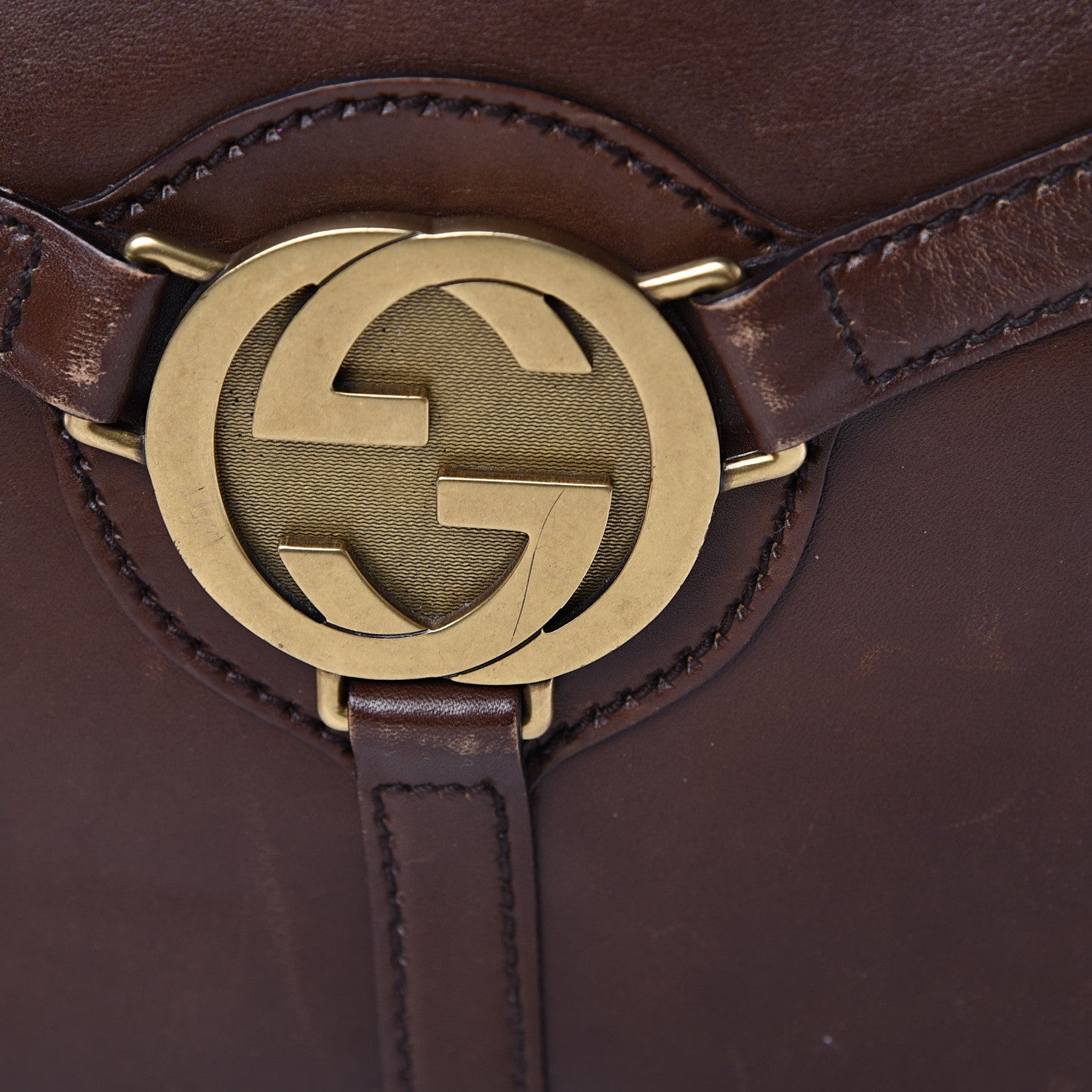 Gucci Calfskin GG Reins Hobo Brown 22 of 22
