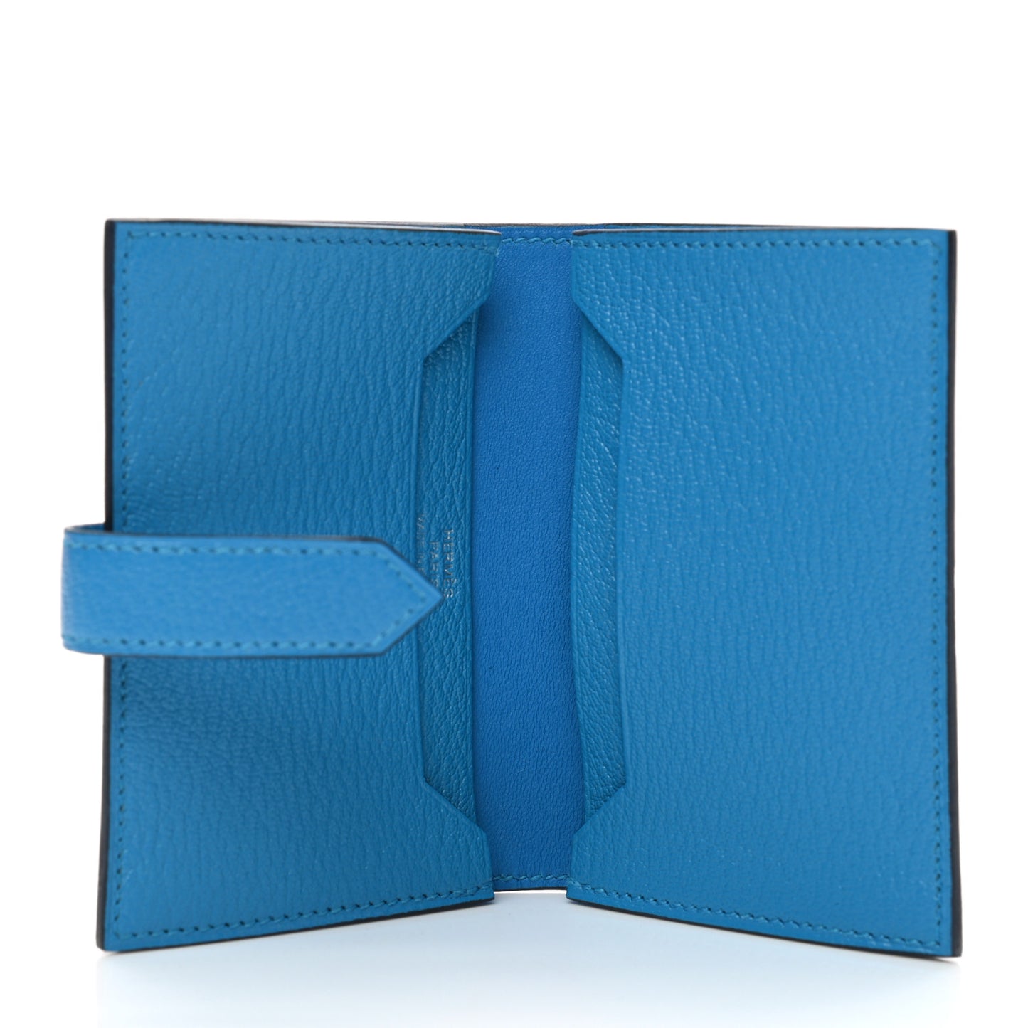Chevre Mysore Bearn Card Holder Wallet Bleu Paradis