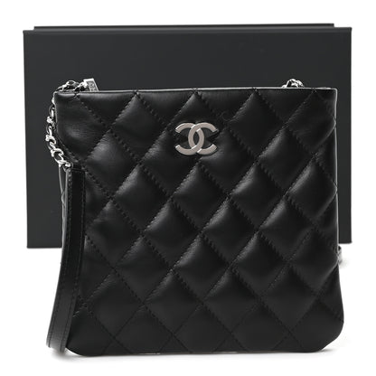 Chanel Lambskin Quilted Uniform Crossbody Bag Black 11 of 11