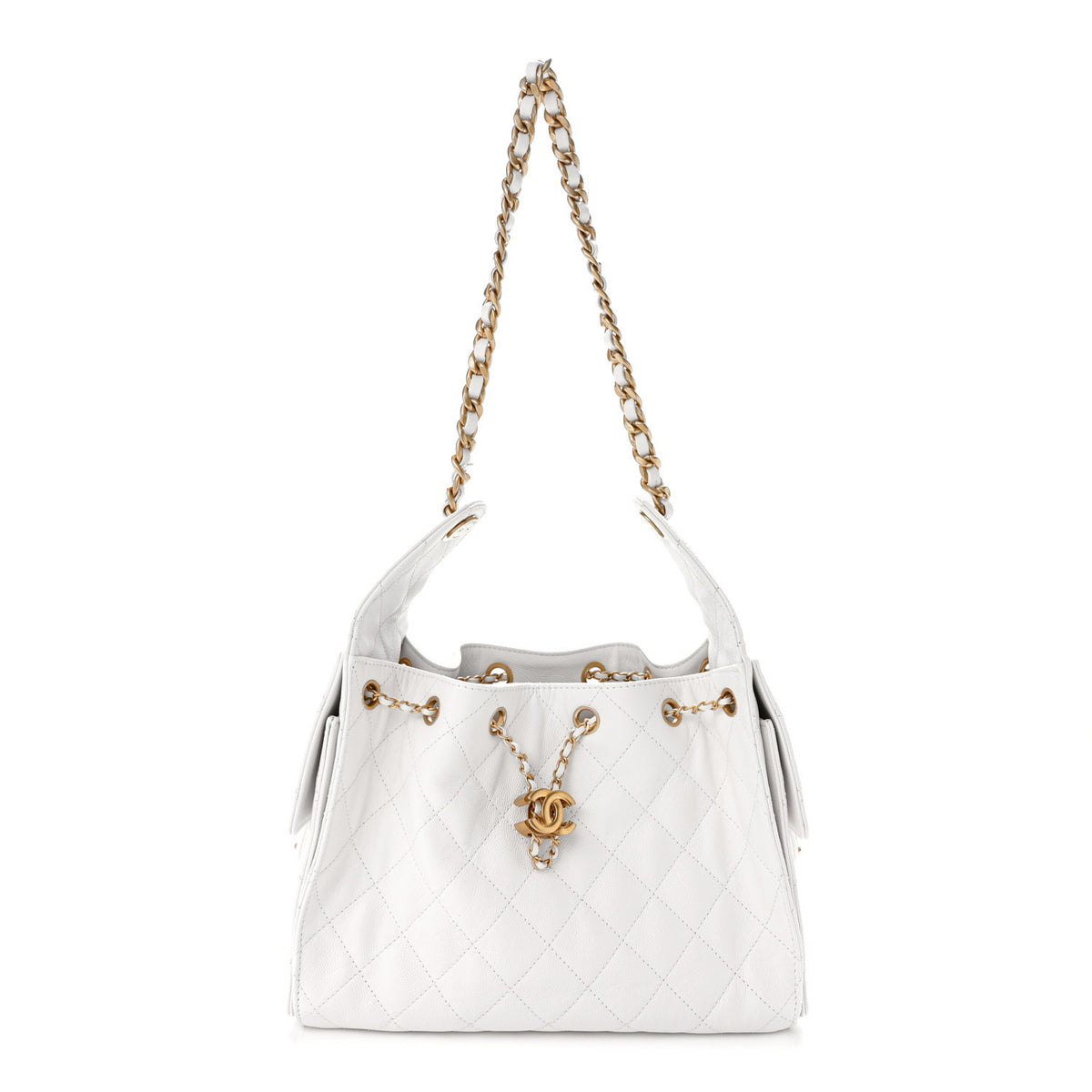 Chanel Caviar Quilted Small Chanel 25 Handbag White 1 of 10