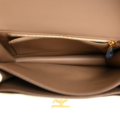 Burberry Calfskin Small TB Envelope Clutch Bag Chalk White Camel 6 of 13