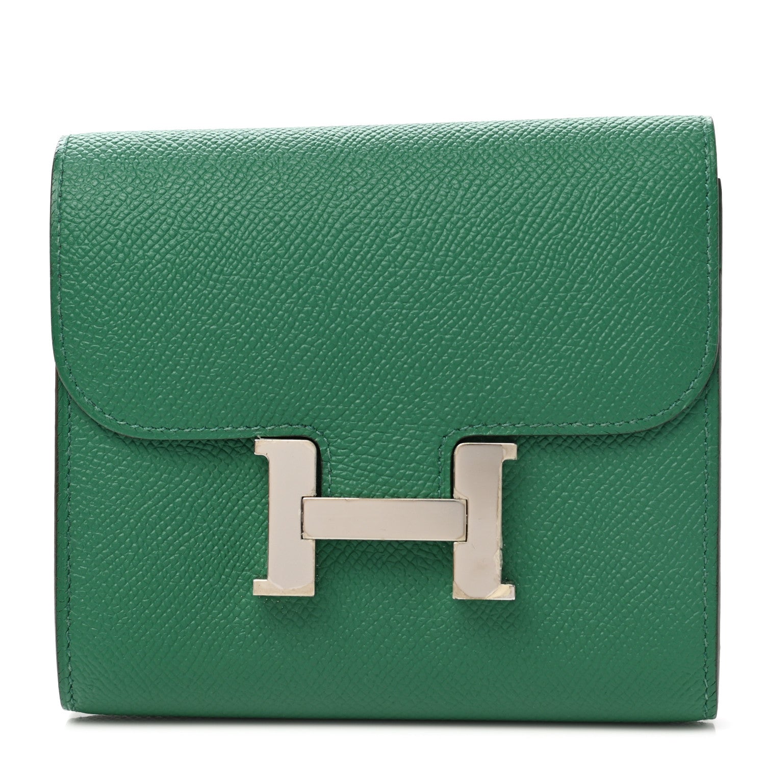 Hermes Epsom Constance Compact Passant Wallet Vert Vertigo 2 of 16