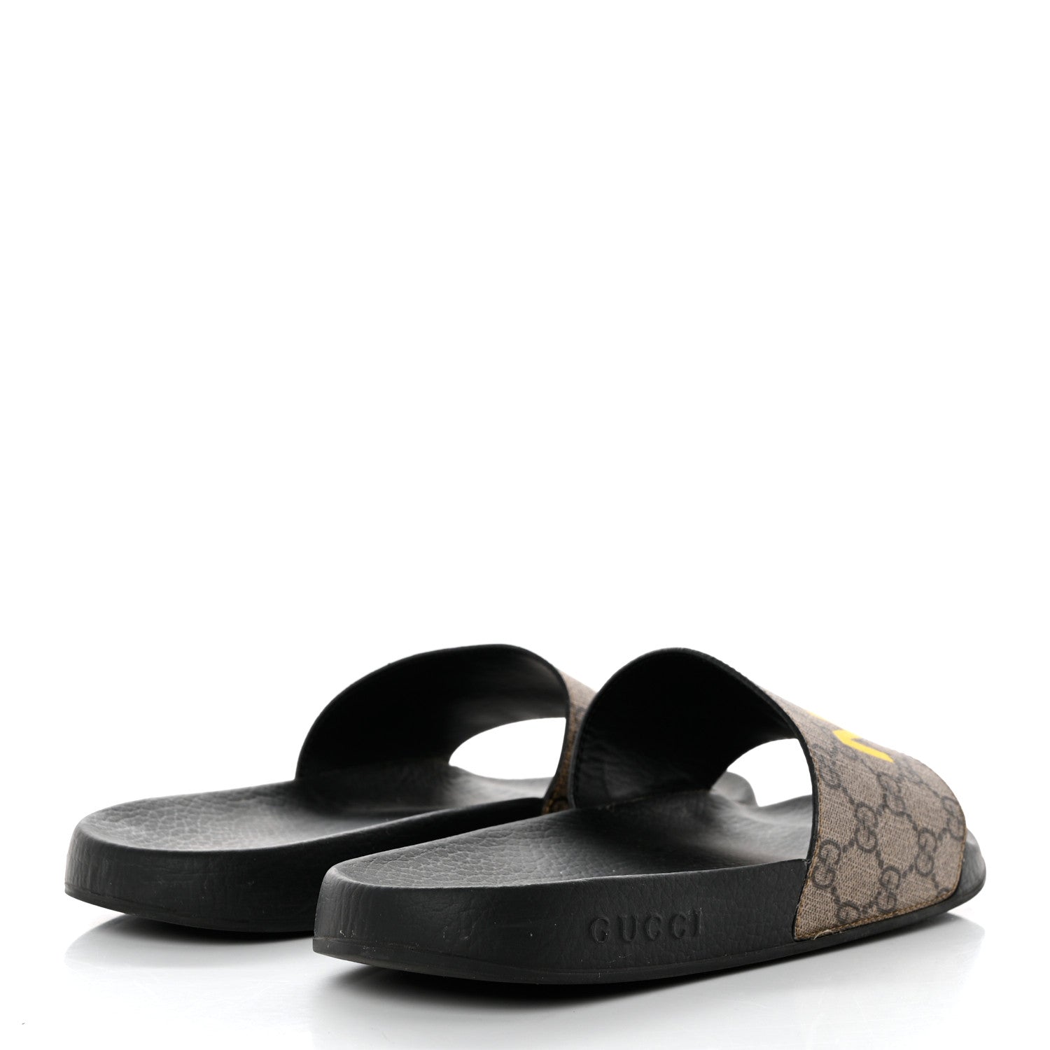 Gucci GG Supreme Monogram Fake/Not Mens Slide Sandals 9 Beige Ebony 4 of 8