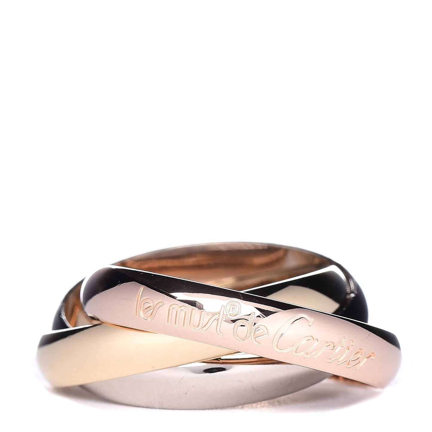 18K Pink Yellow White Gold Classic Les Must De Trinity Ring 51 5.75