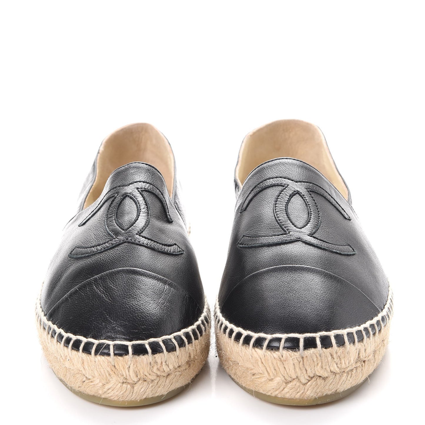Lambskin CC Espadrilles 37 Black