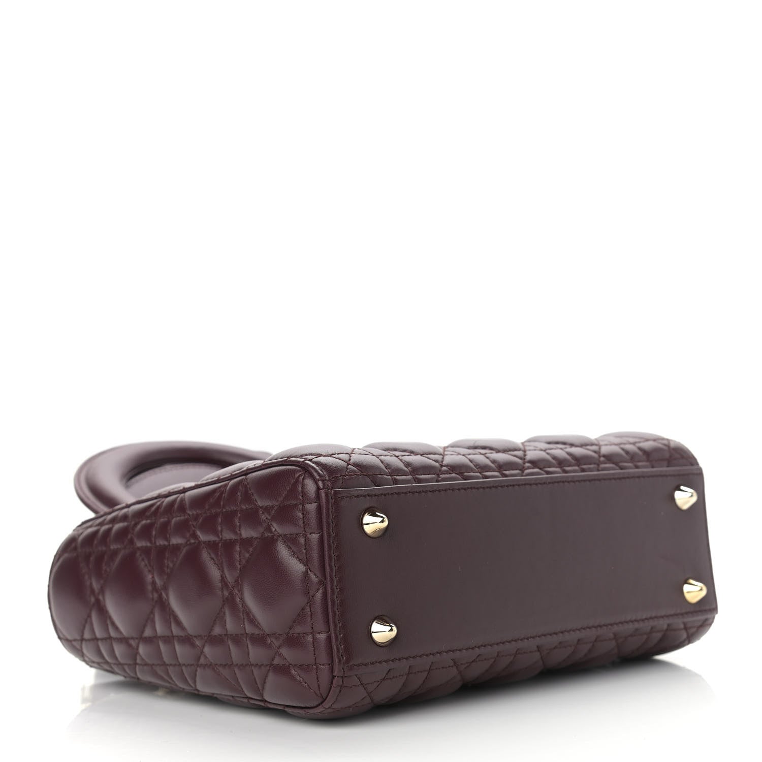 Christian Dior Lambskin Cannage Small Lucky Badges My Lady Dior Burgundy 4 of 10