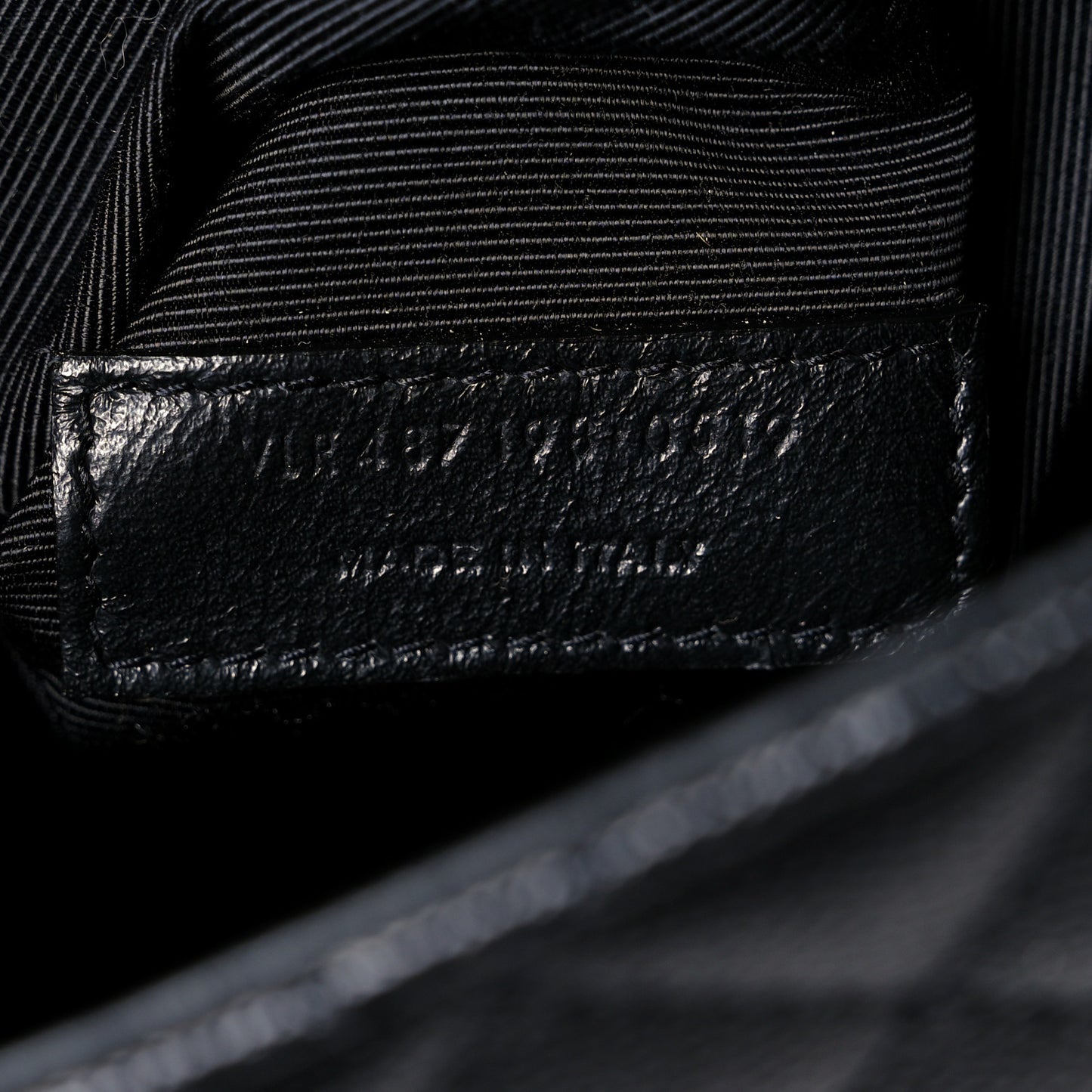 Grain De Poudre Textured Mixed Matelasse Large Triquilt Monogram Satchel Black