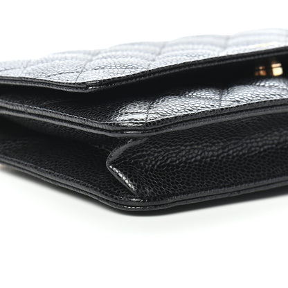 Chanel Caviar Quilted Wallet On Chain WOC Black 9 of 9