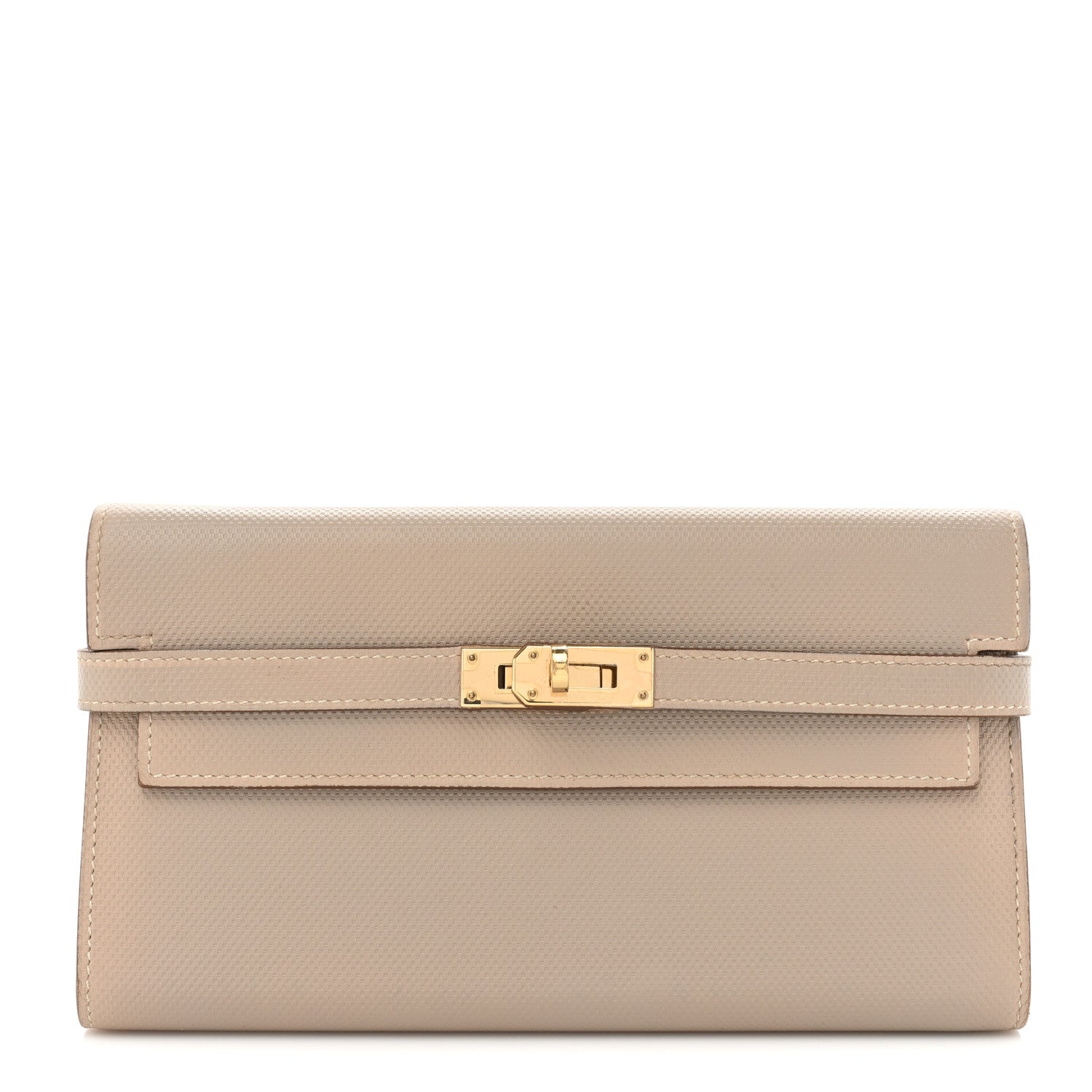 Hermes Grain d'H Kelly Longue Wallet Argile 1 of 23