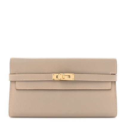 Hermes Grain d'H Kelly Longue Wallet Argile 1 of 23