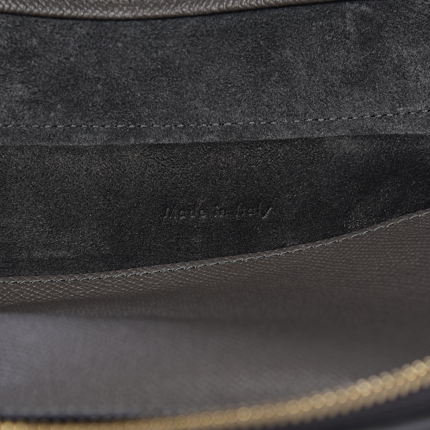 Grained Calfskin Micro Belt Bag Grey