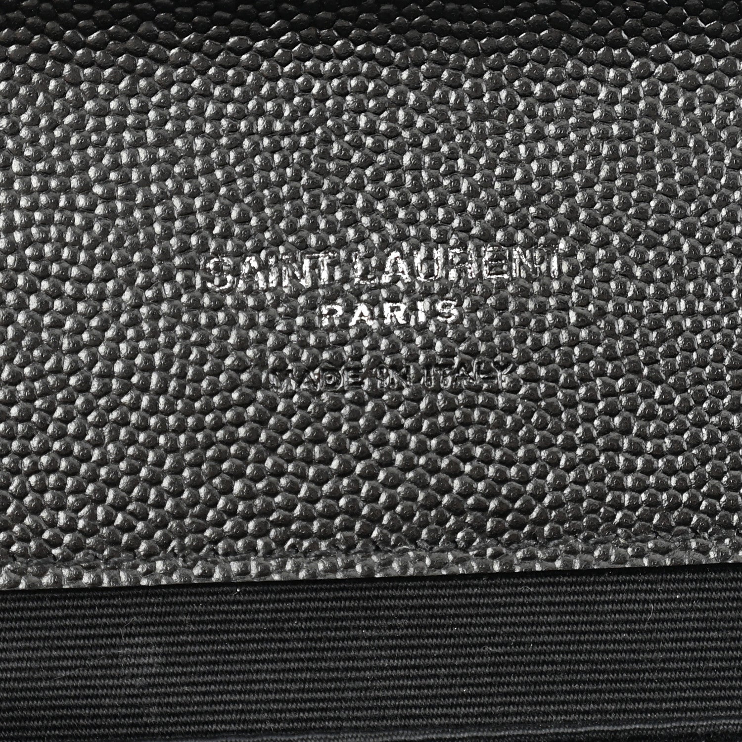 Saint Laurent Grain De Poudre Matelasse Chevron Monogram Envelope Clutch Black 6 of 8