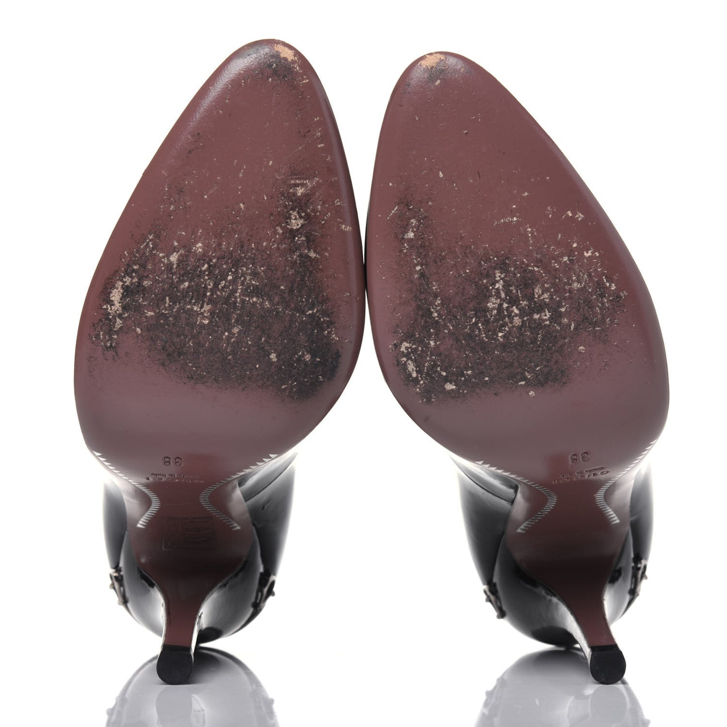 Patent Calfskin Pumps 38 Black