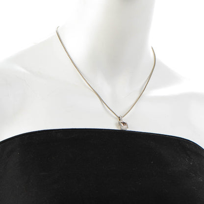 David Yurman Sterling Silver Diamond Morganite 7mm Petite Albion Pendant Necklace 2 of 5