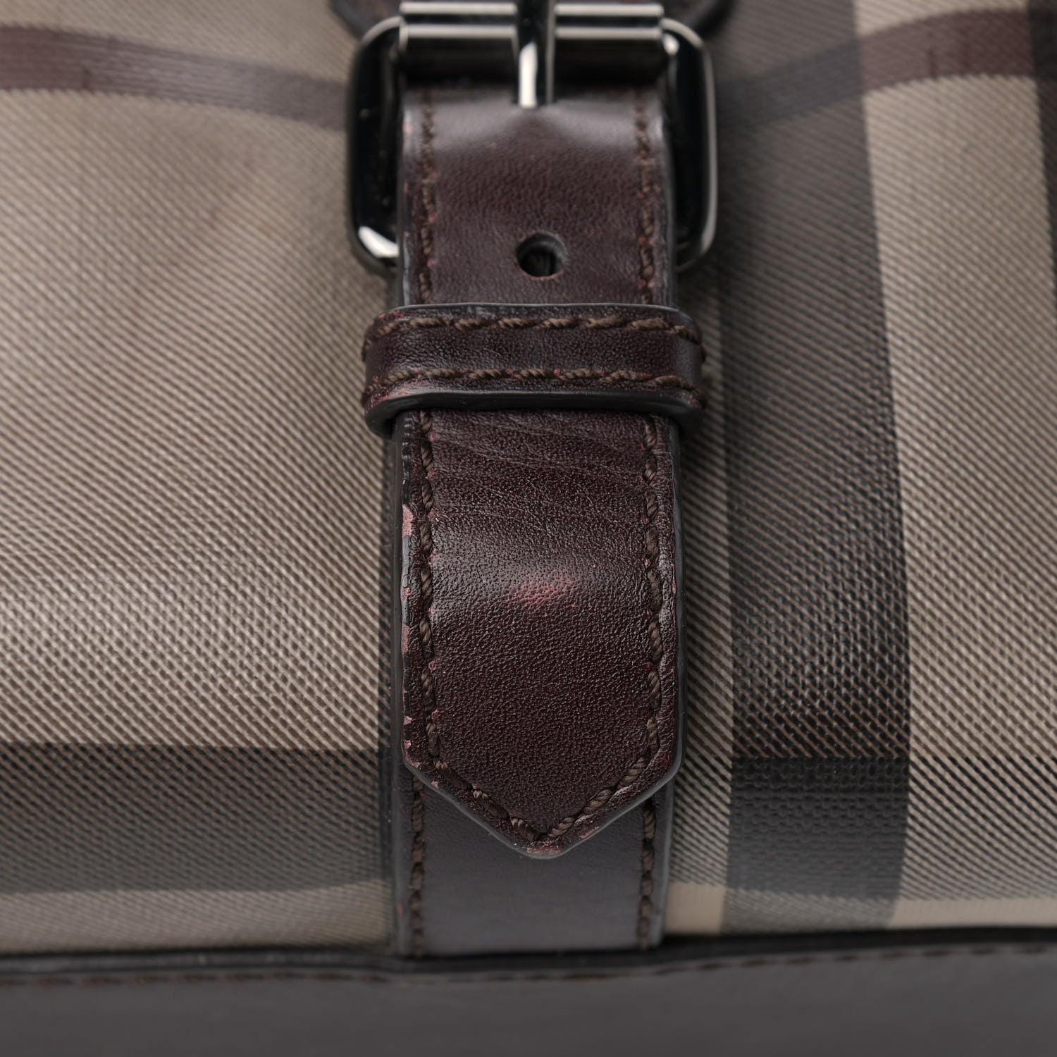 Burberry Smoked Check Medium Alchester Bowling Bag Plum 18 of 21
