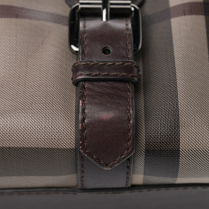 Burberry Smoked Check Medium Alchester Bowling Bag Plum 18 of 21
