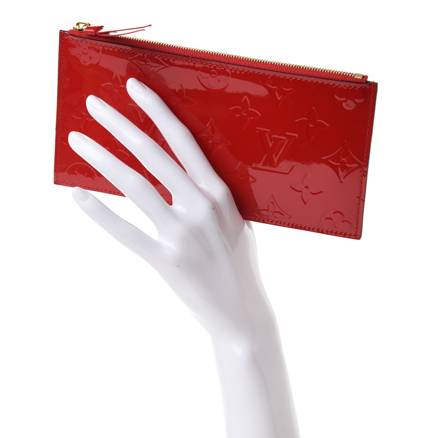 Vernis Felicie Chain Wallet Zippered Insert Cherry