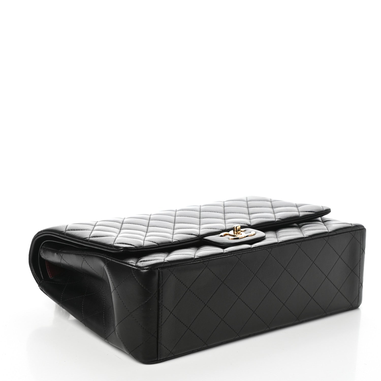 Chanel Lambskin Quilted Maxi Double Flap Black 4 of 10