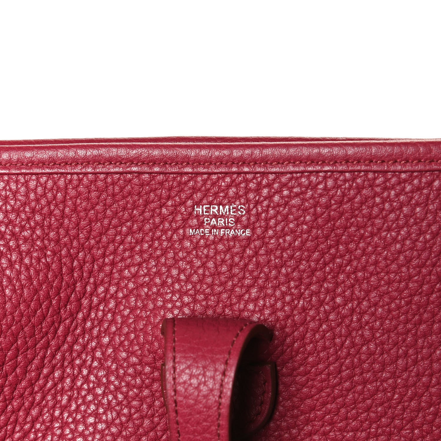 Hermes Taurillon Clemence Evelyne III PM Rouge Grenat 6 of 10