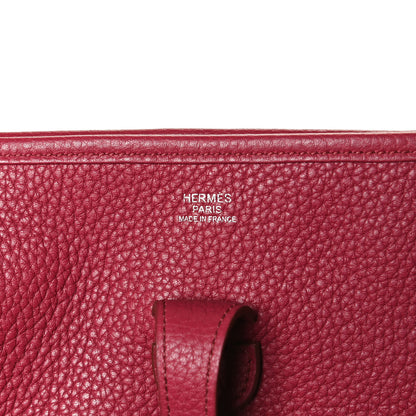 Hermes Taurillon Clemence Evelyne III PM Rouge Grenat 6 of 10
