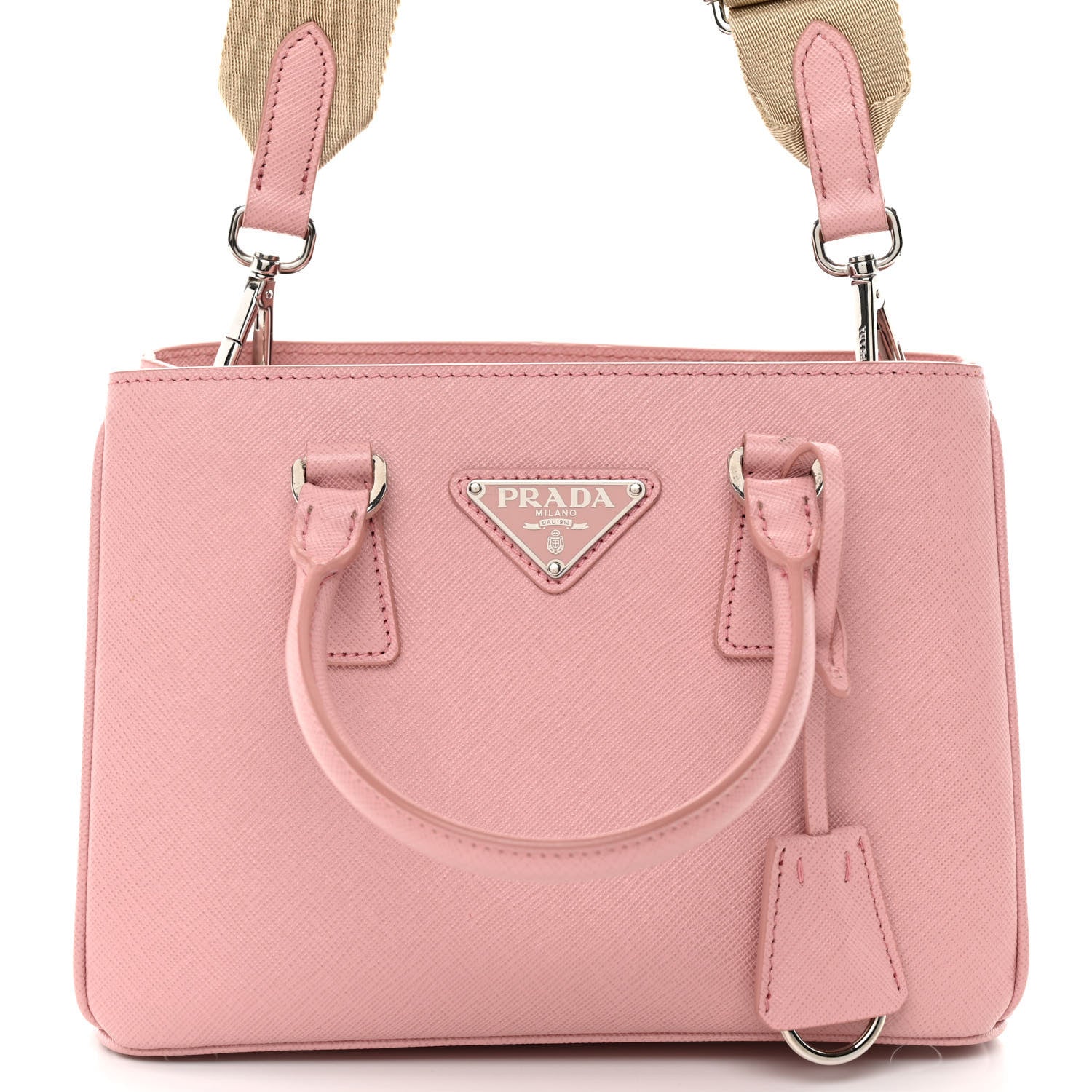 Prada Saffiano Lux Micro Galleria Shoulder Bag Petalo 7 of 10