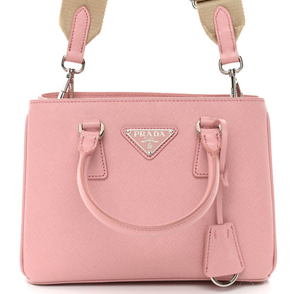 Prada Saffiano Lux Micro Galleria Shoulder Bag Petalo 7 of 10