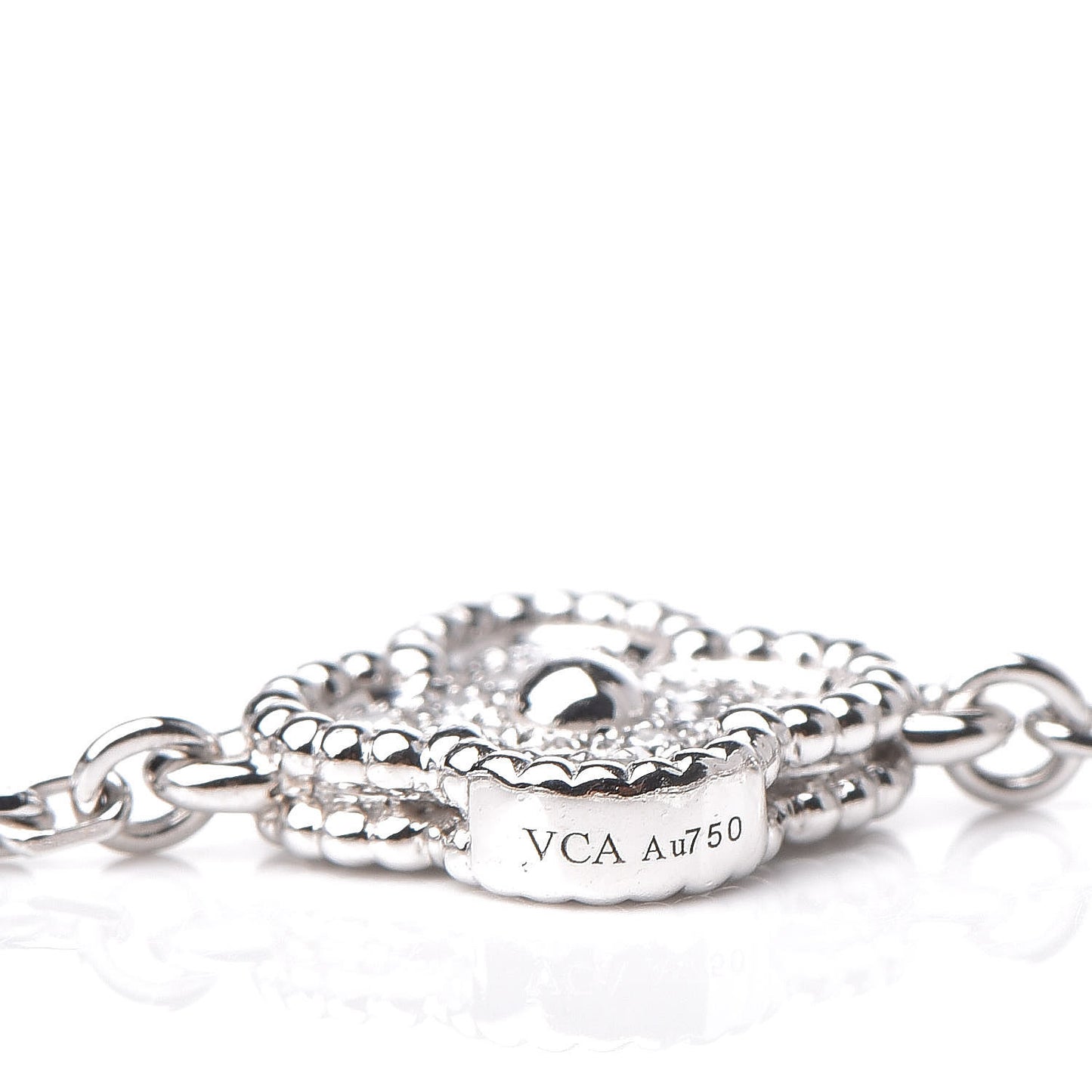 18K White Gold Diamond 6 Motifs Sweet Alhambra Bracelet