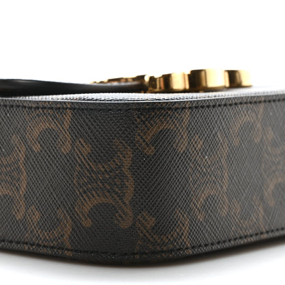 Celine Triomphe Canvas Calfskin Mini Claude Tan 9 of 11