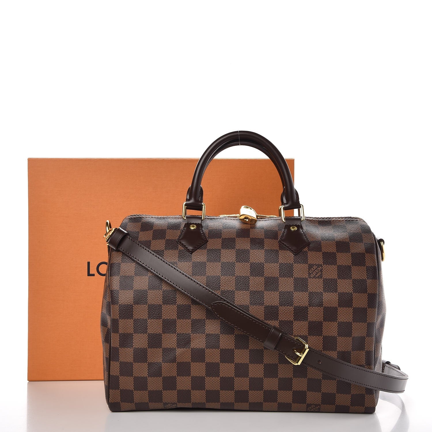 Louis Vuitton Damier Ebene Speedy Bandouliere 30 9 of 9
