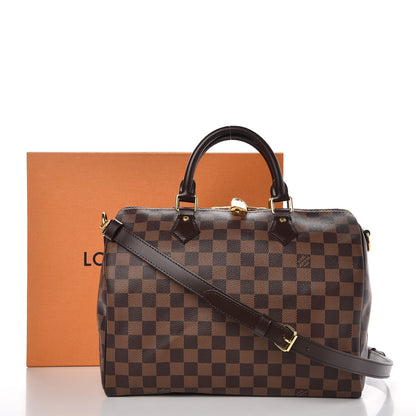 Louis Vuitton Damier Ebene Speedy Bandouliere 30 9 of 9