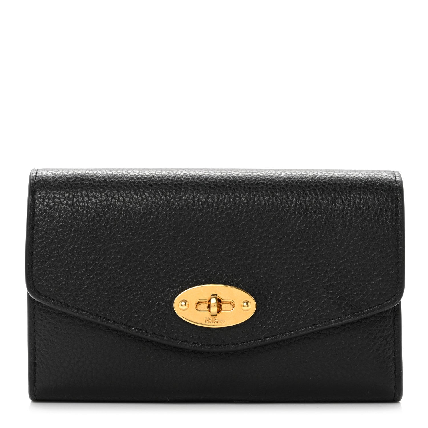 Mulberry Small Classic Grain Medium Darley Wallet Black 1 of 6