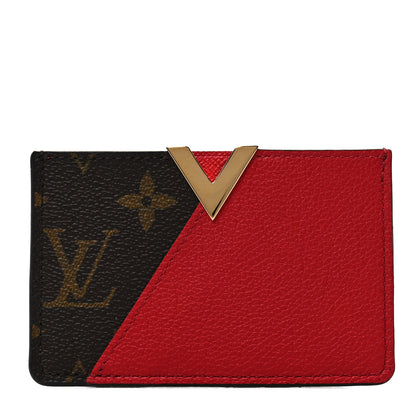 Louis Vuitton Calfskin Monogram Kimono Tote Card Holder Cherry 1 of 7
