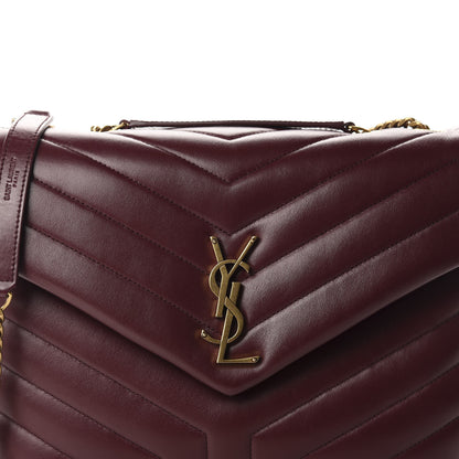 Saint Laurent Calfskin Y Quilted Monogram Medium Loulou Chain Satchel Palissandre 11 of 11