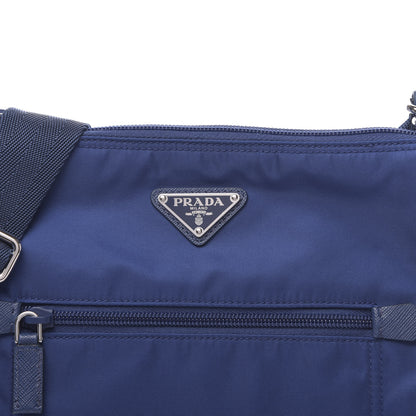 Prada Tessuto Nylon Saffiano Flat Messenger Bag Royal 10 of 10