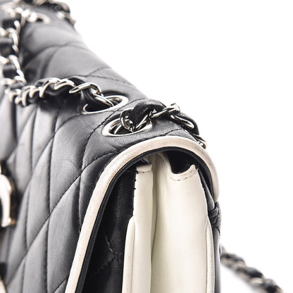 Chanel Lambskin Two Tone Flap Black White 11 of 19