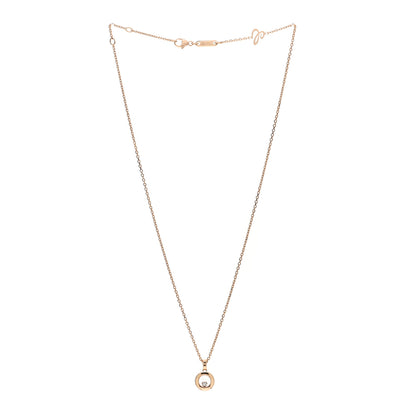 Chopard 18K Rose Gold Happy Diamonds Icons Round Pendant Necklace 3 of 8