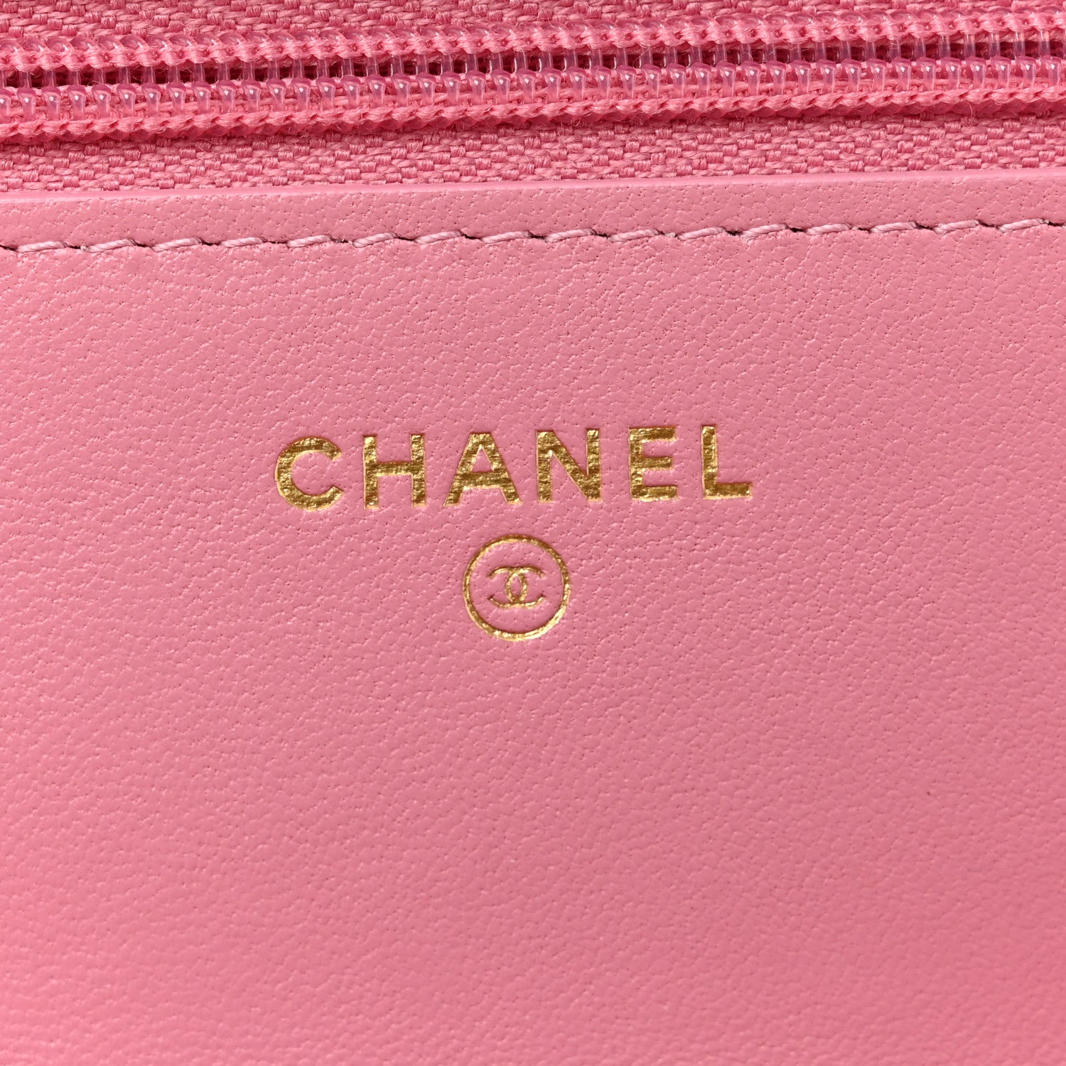 Chanel Tweed Quilted Wallet On Chain WOC Pink 6 of 13