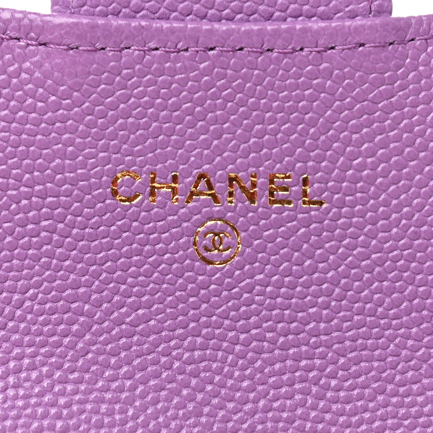 Chanel Caviar Quilted Flap Card Holder Wallet Purple 6 of 9
