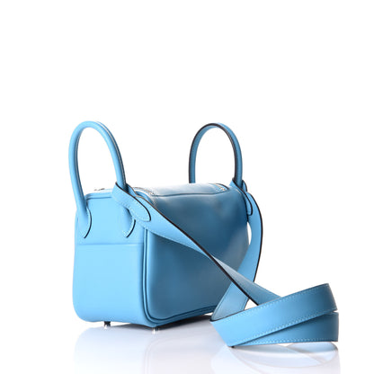 Hermes Swift Mini Lindy 20 Bleu Du Nord 2 of 9