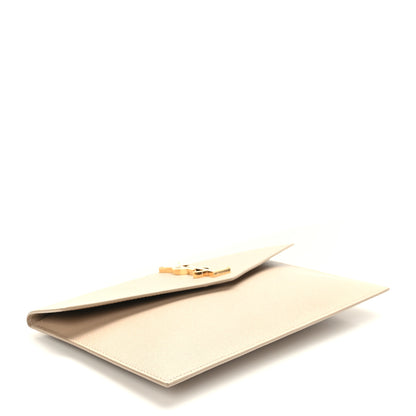 Saint Laurent Grain De Poudre Uptown Pouch Dark Beige 4 of 7