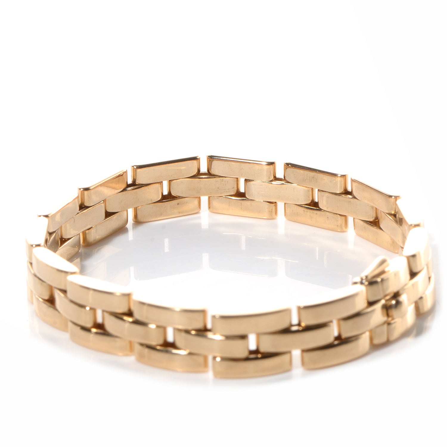 Cartier 18K Yellow Gold Panthere Maillon 3 Link Bracelet 5 of 6