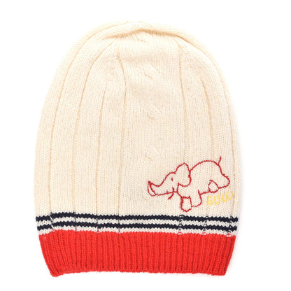 Gucci Wool Elephant Beanie Hat M White 1 of 5