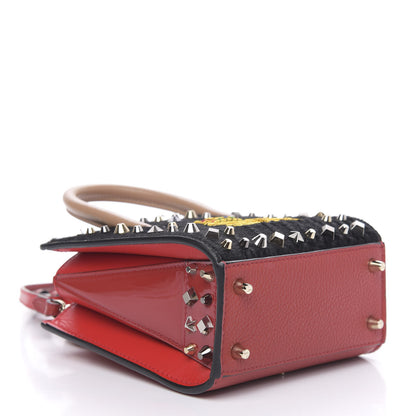 Christian Louboutin Calf Hair Calfskin Studded Nano Paloma Black 4 of 9