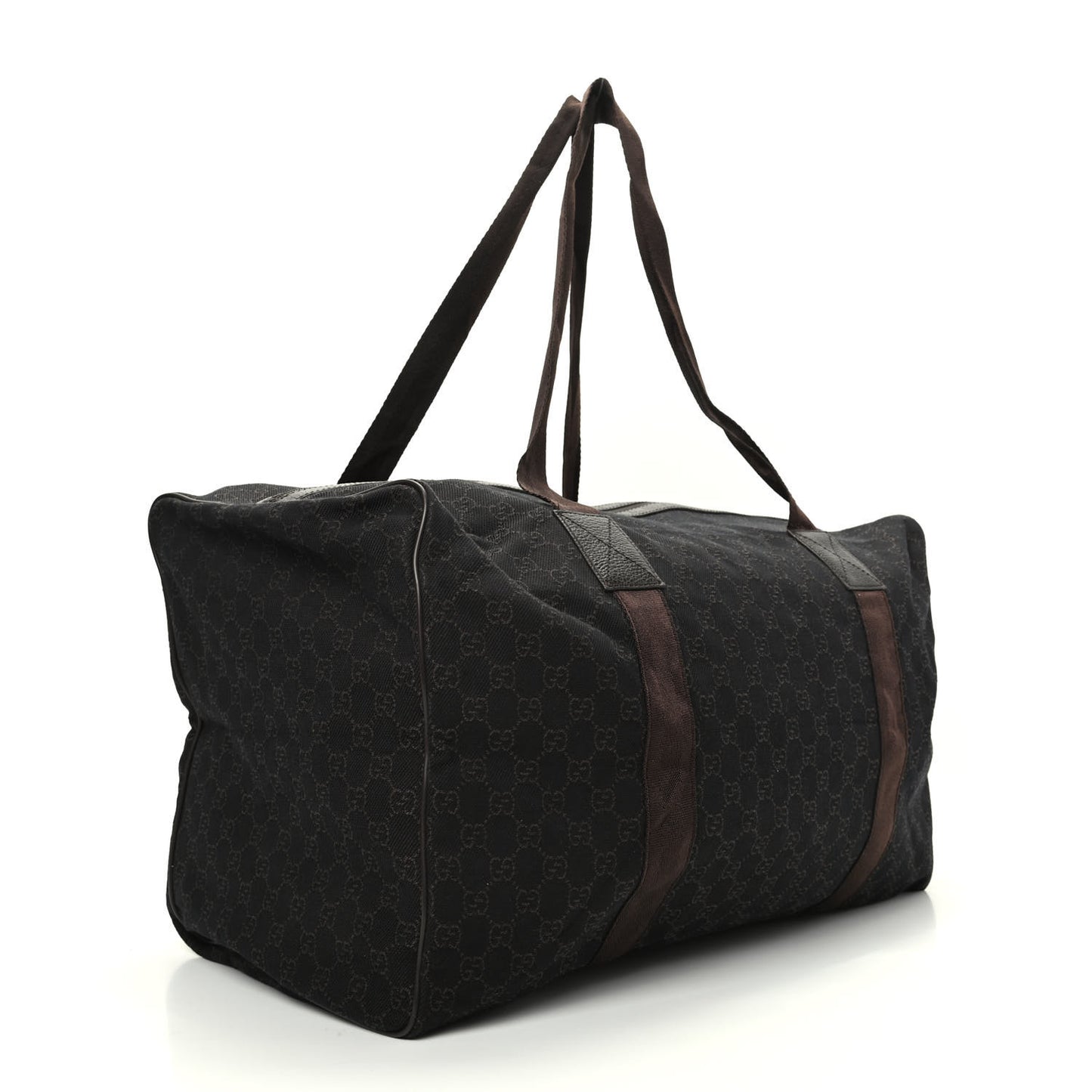 Denim Monogram Large Collapsible Carry On Duffle Bag Brown