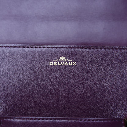 Delvaux Calfskin Mini Iron Shield Madame Crossbody Prune Antique Gold 6 of 10