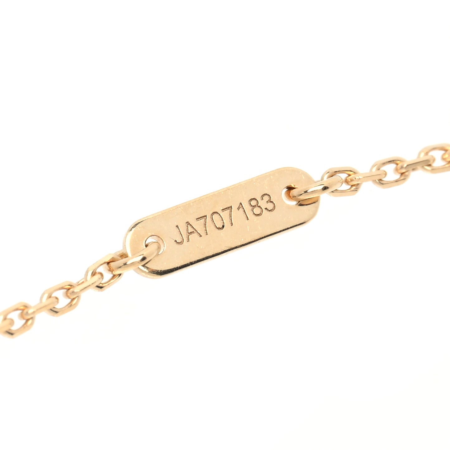 18K Yellow Gold Mother of Pearl Sweet Alhambra Pendant Necklace