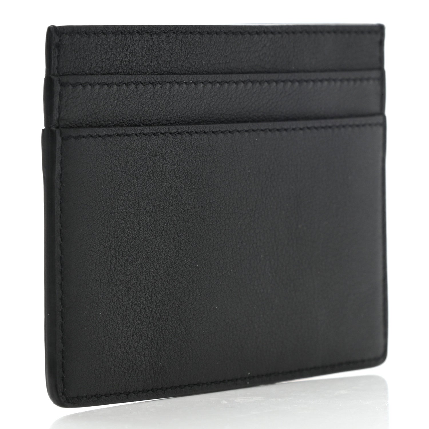 Saint Laurent Calfskin Monogram Credit Card Case Black 3 of 8